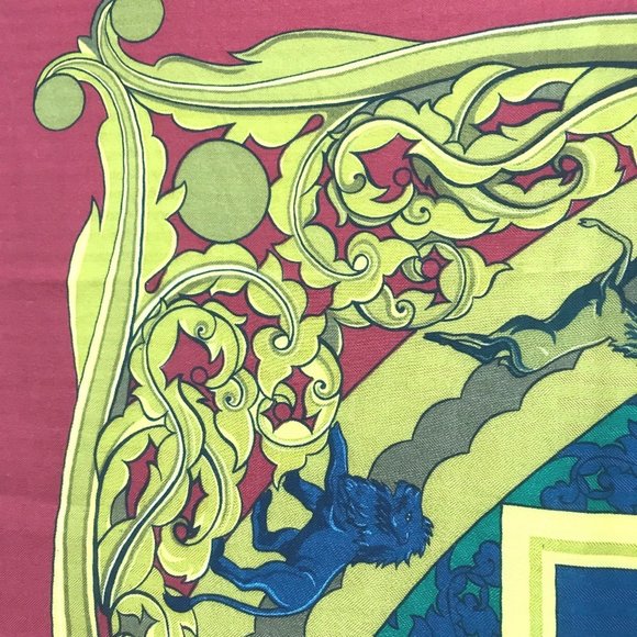 HERMES Red Scarf - Picture 4 of 13